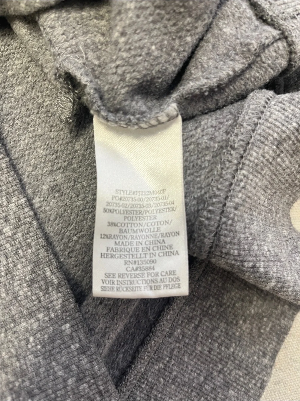 Peloton Gray Full Zip Hoodie XL Athletic Workout Athleisure Sweatshirt